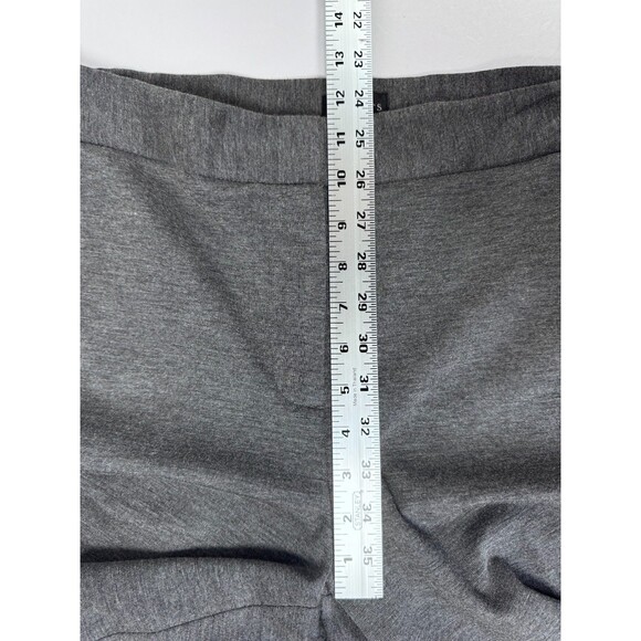 Talbots Refined Ponte Straight Leg Pants Womens Medium Gray Stretch Knit Ankle - Picture 10 of 13